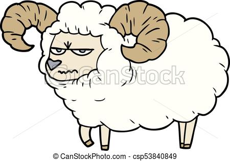 450x315 Cartoon Angry Ram Eps Vector