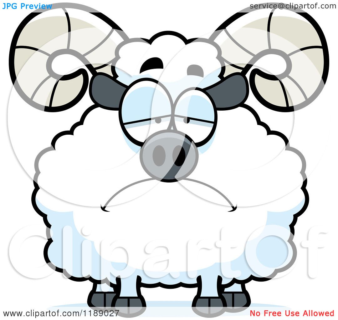 1080x1024 Cartoon Of A Depressed Ram Mascot