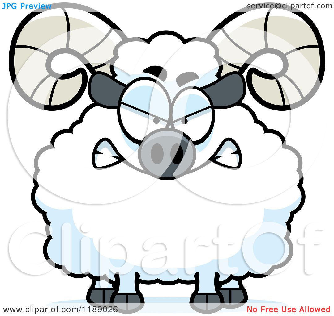 1080x1024 Cartoon Of A Mad Ram Mascot