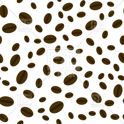 400x400 Coffee Beans Random Pattern On White Background Royalty Free
