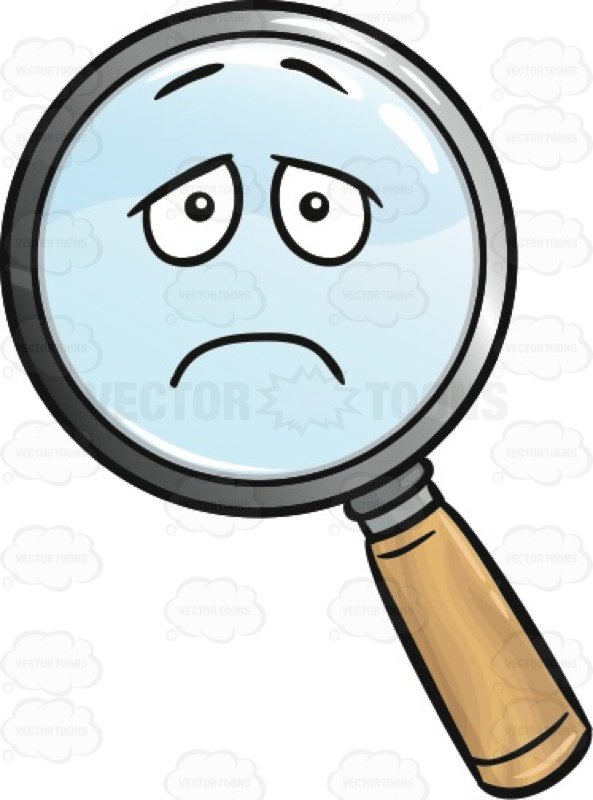 593x800 Depressed Magnifying Glass Emoji Cartoon Clipart Vector Toons