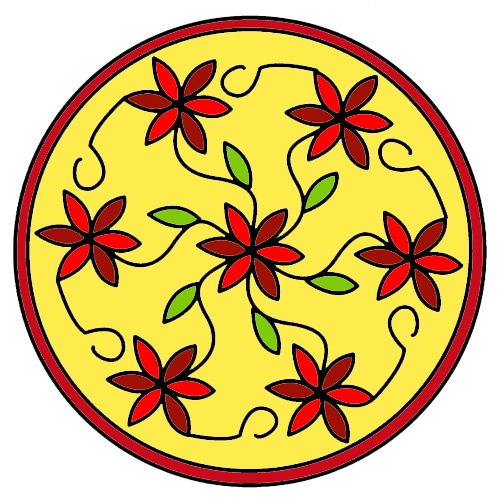 500x500 Diwali Rangoli