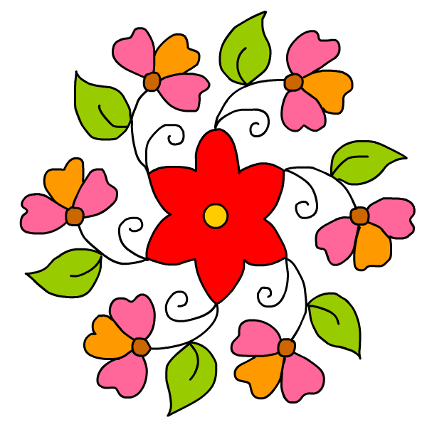 600x600 Diwali Rangoli