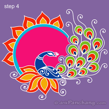 350x350 Rangoli Clipart Peacock