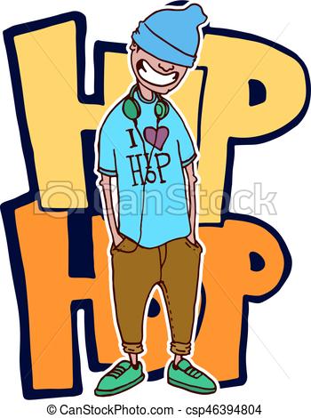 350x470 Teen Rapper Stands On The Background Is On The Background