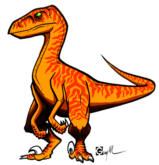 550x568 Drawn Velociraptor Cartoon