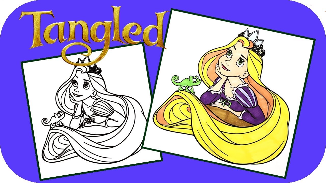 1280x720 Disney Princess Rapunzel From Tangled Coloring Book Coloring