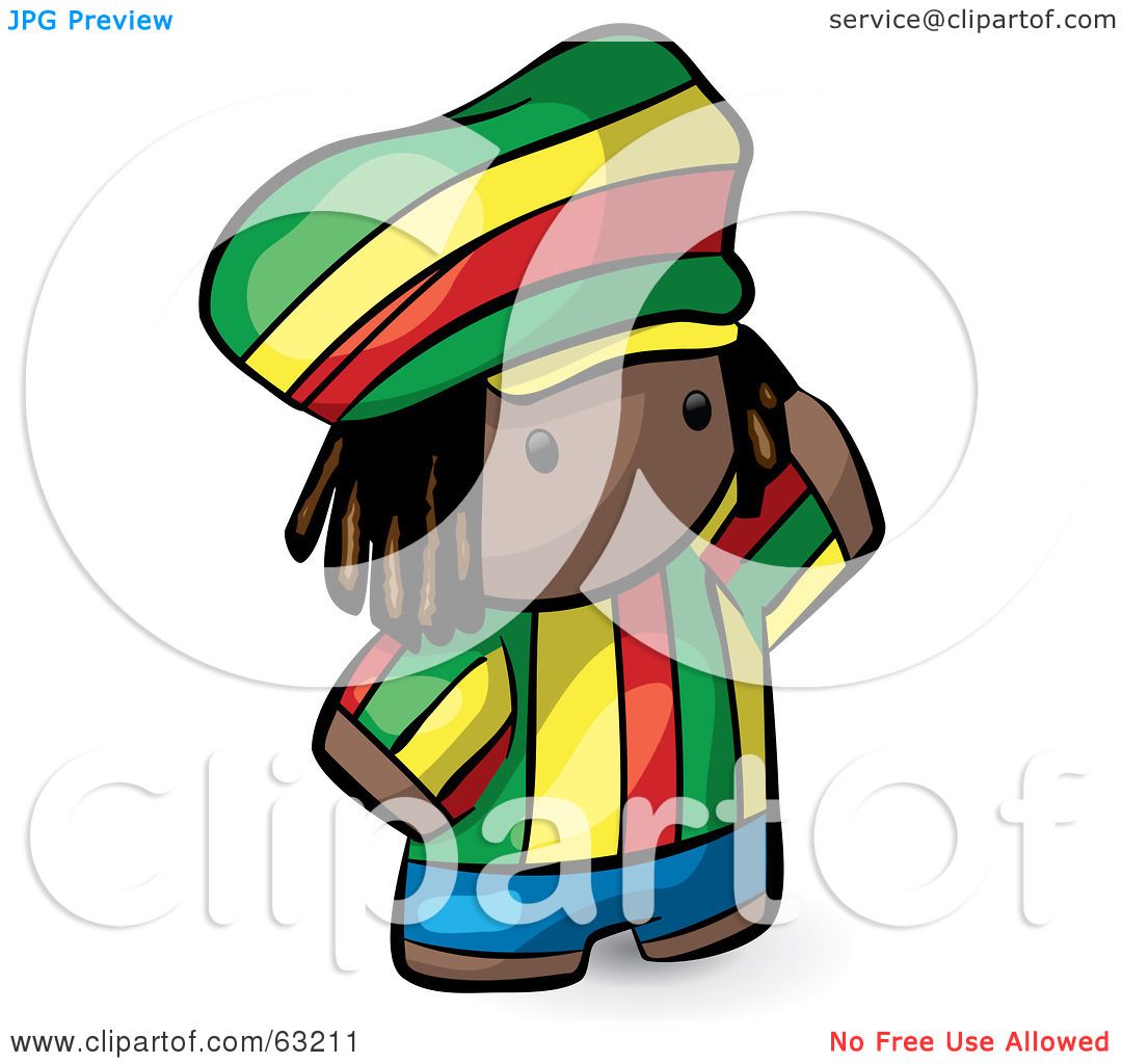 1080x1024 Royalty Free (Rf) Clipart Illustration Of A Human Factor Rasta Man