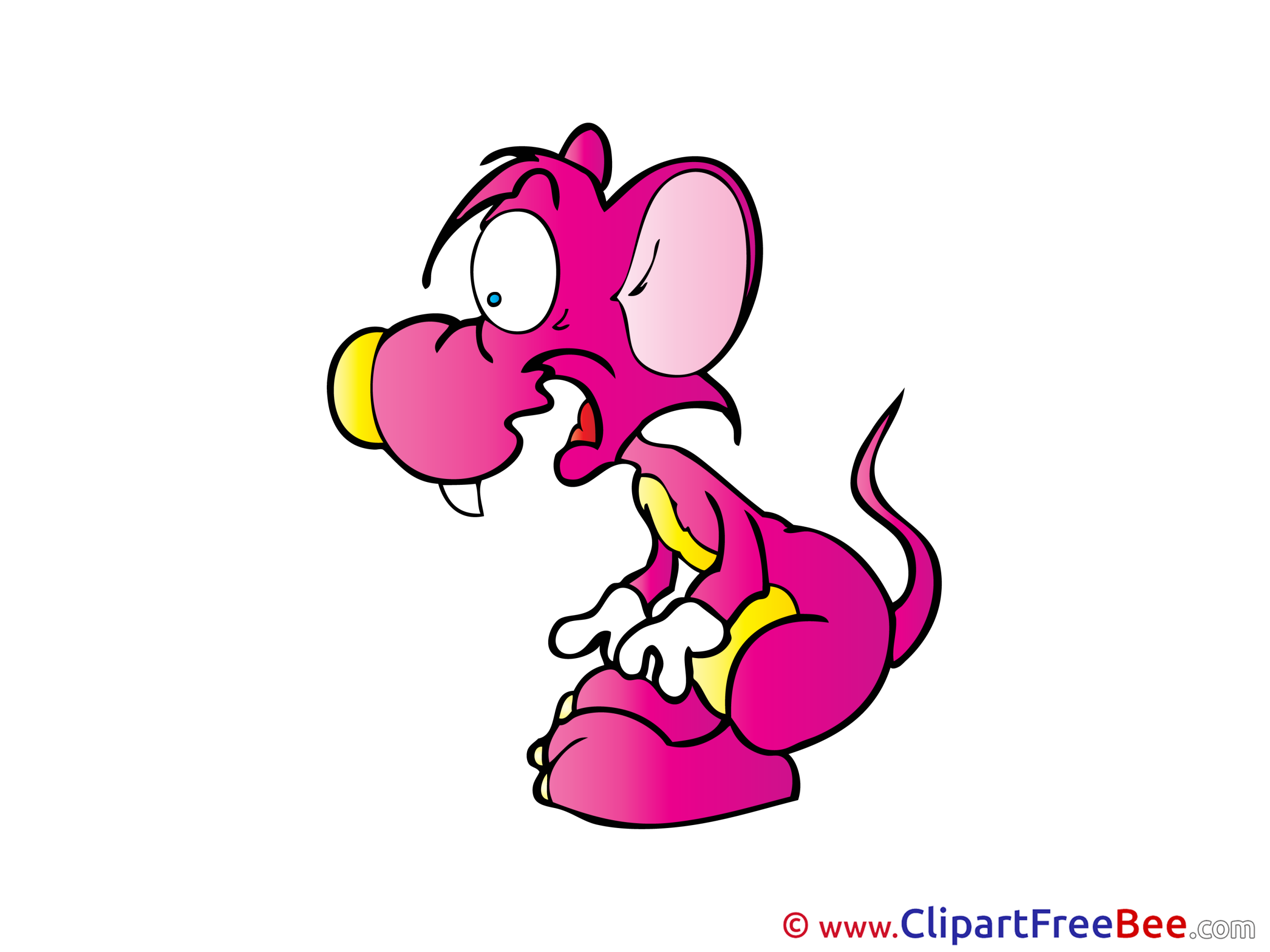 2600x1950 Pink Rat Clipart Free Illustrations