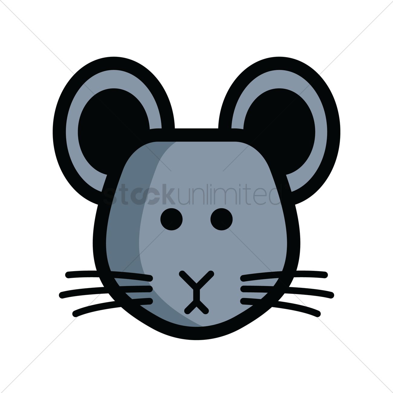 1300x1300 Rat Head Vector Image