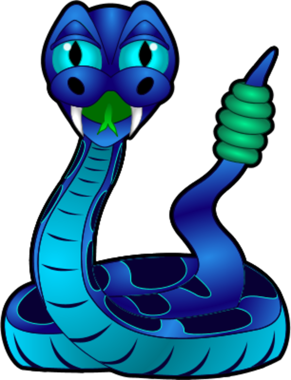 600x784 Collection Of Blue Snake Clipart High Quality, Free Cliparts