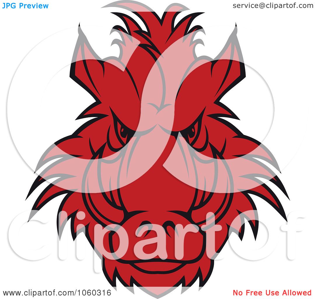 1080x1024 Royalty Free Vector Clip Art Illustration Of A Razorback Boar Logo