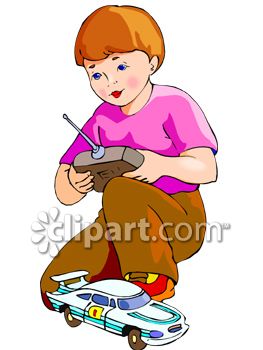 263x350 Clipart Picture Of A Boy Playing With A Remote Control Car