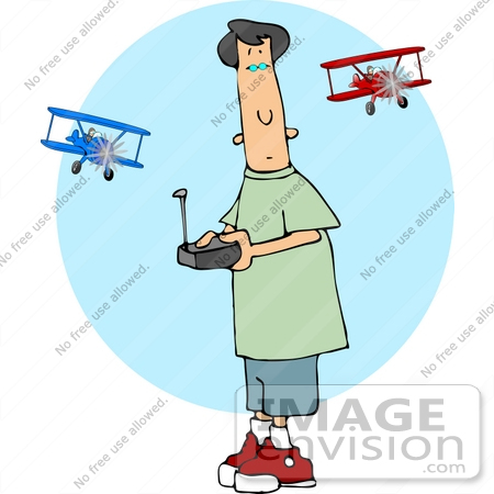 450x450 Boy Flying Rc Airplanes Clipart