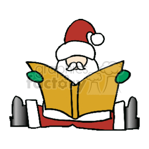 300x300 Santa Reading Clipart Amp Santa Reading Clip Art Images