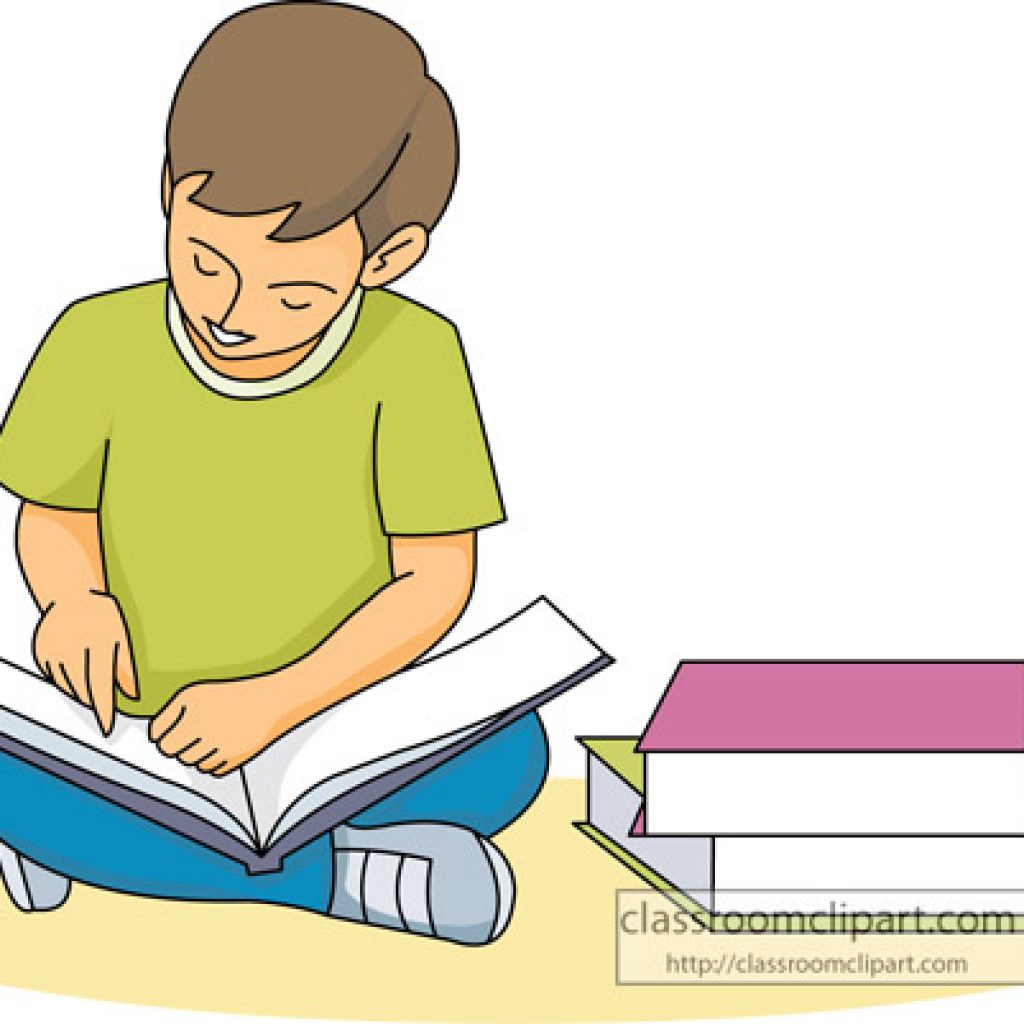 1024x1024 Student Reading A Book Clip Art