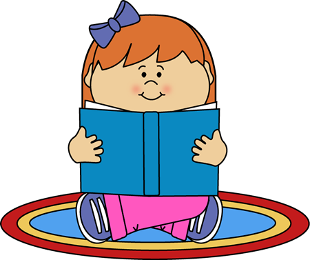 450x377 Girl Reading On A Rug Clip Art Girl Reading, Clip