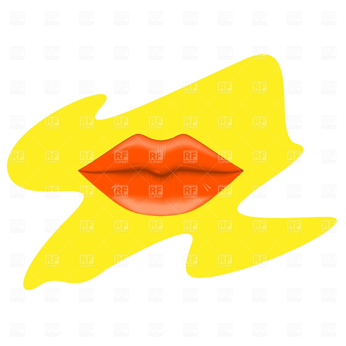 1200x1200 Red Lips Royalty Free Vector Clip Art Image