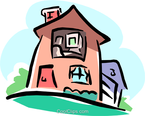 480x384 Non Realistic House Royalty Free Vector Clip Art Illustration