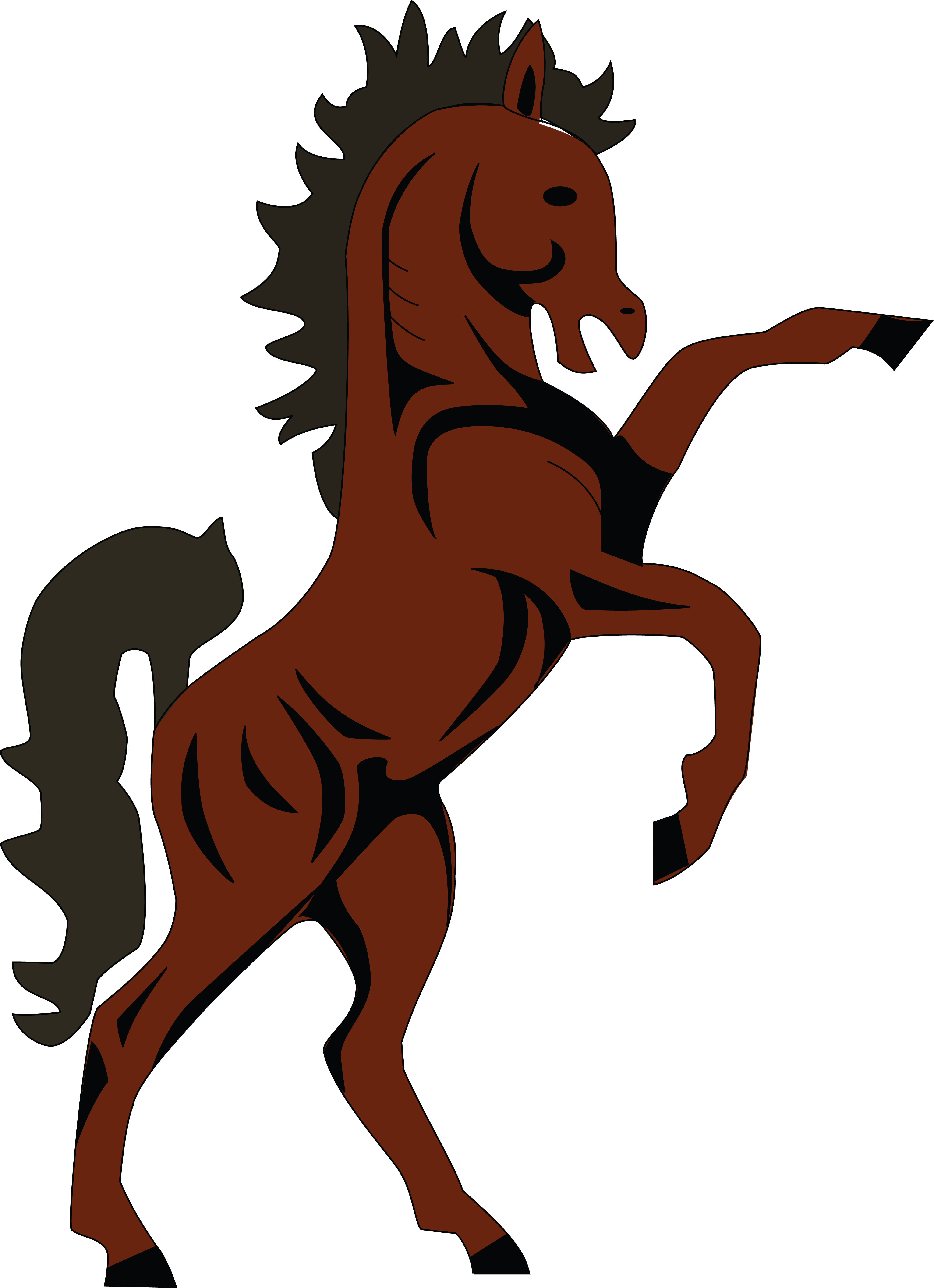 4000x5516 Free Clipart Of A Rearing Horse