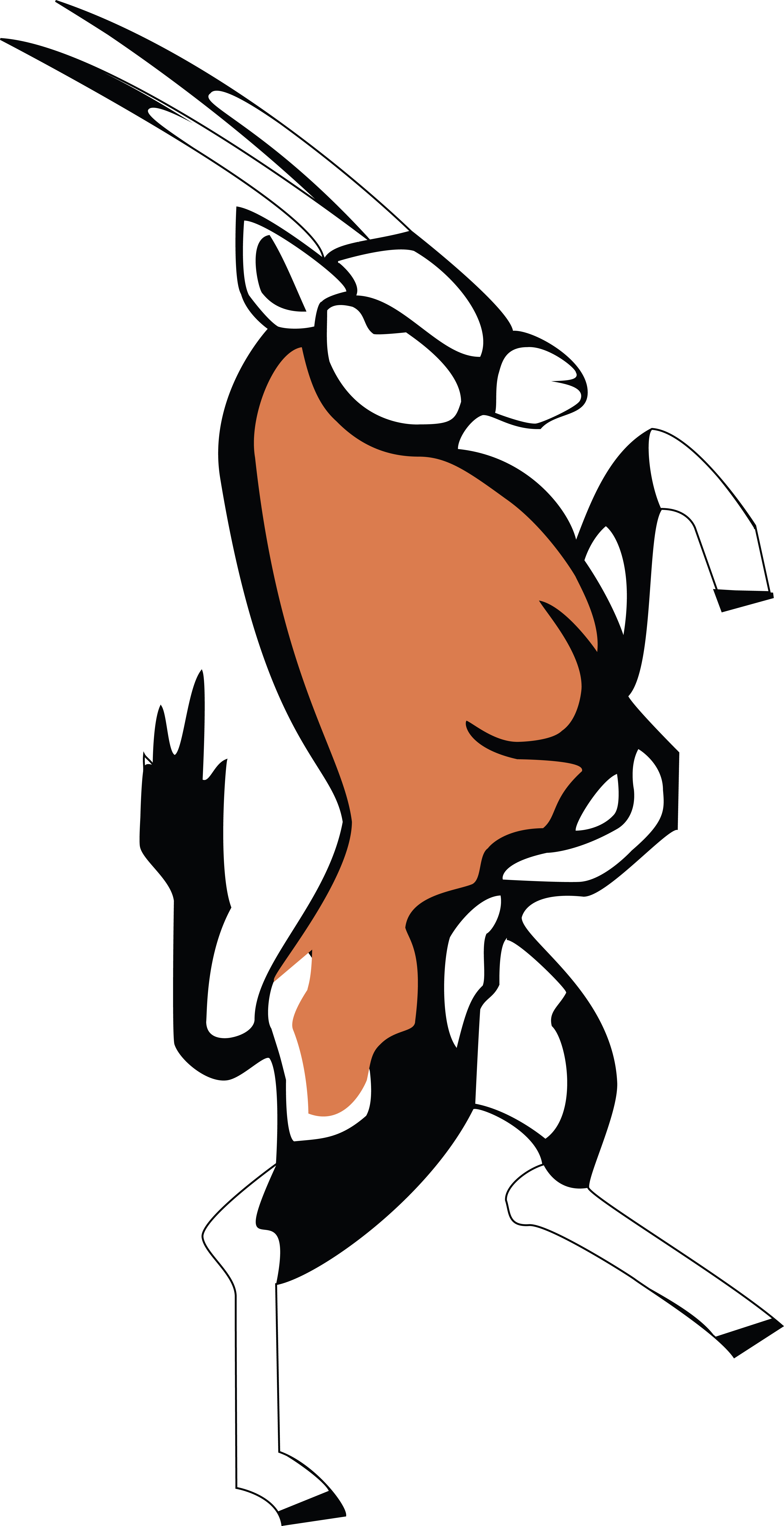 4000x7784 Free Clipart Of An Antelope Rearing