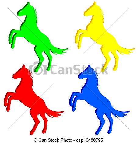 450x470 Rearing Up Horse Vector Silhouette Eps Vectors