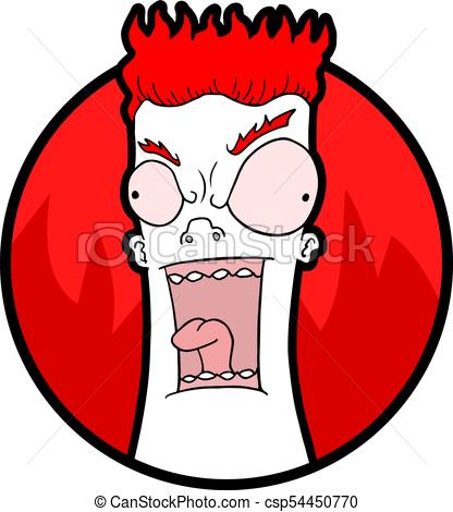 416x470 Creative Design Of Rebel Expression Vectors Illustration