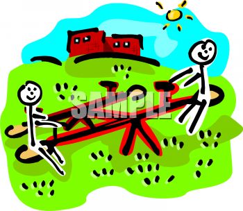 350x304 Royalty Free Clipart Image Kids Playing On A See Saw Teeter