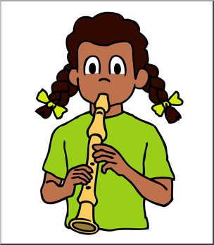 304x347 Clip Art Girl Playing Recorder Color I Abcteach