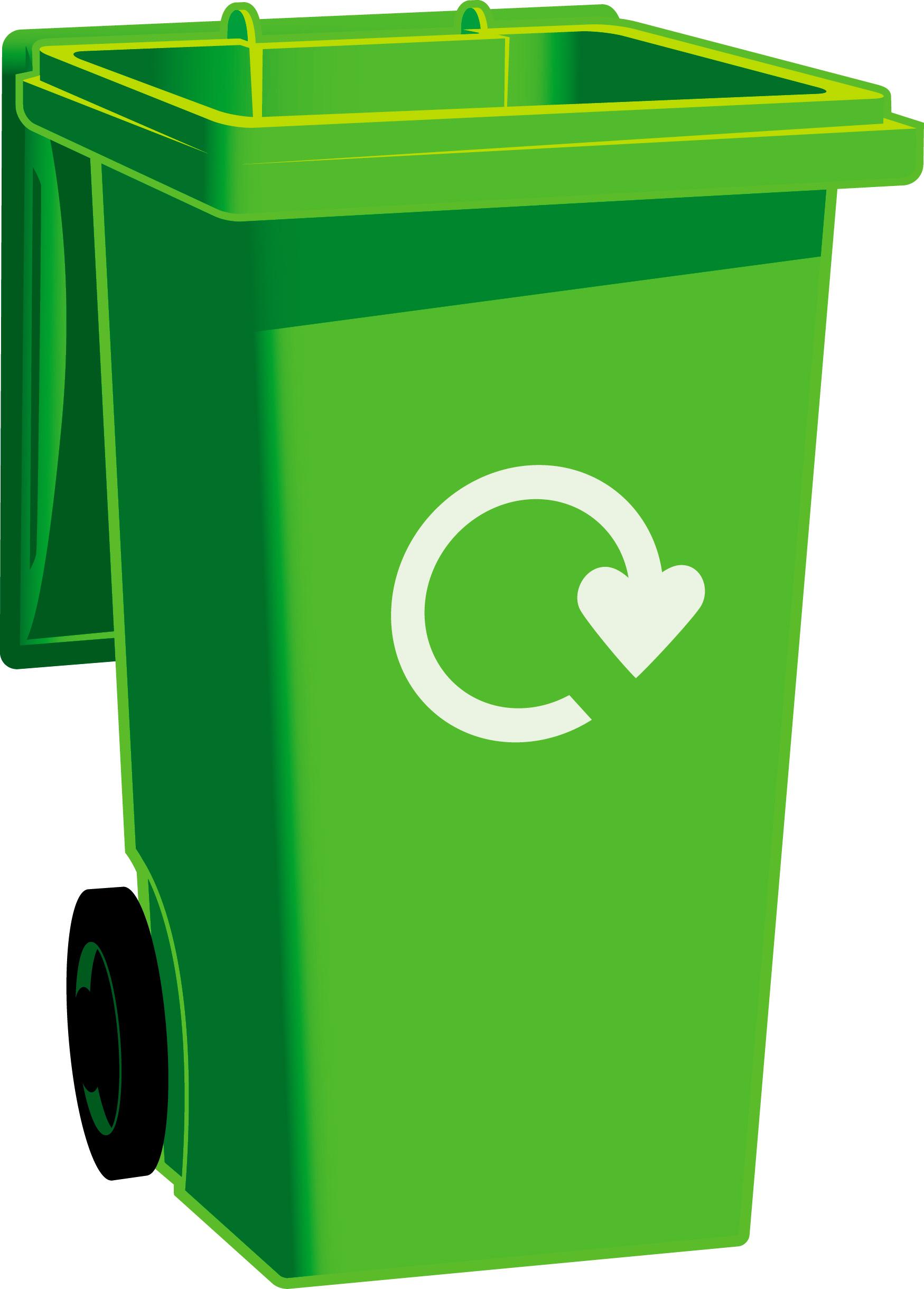 1749x2440 Green Bin Clipart