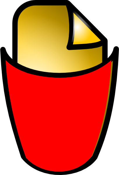 408x597 Recycle Bin Full Red Clip Art