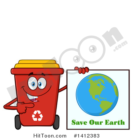 450x470 Red Recycle Bin Clipart