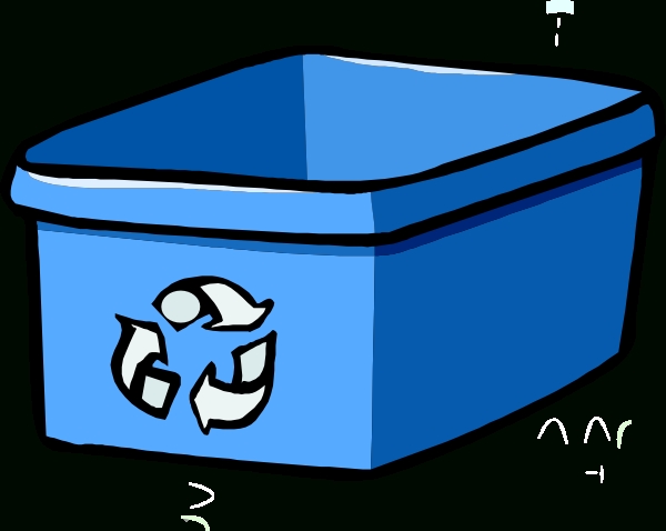 600x478 Blue Recycle Bin Clipart