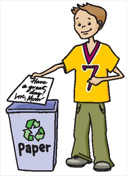 254x350 Paper Recycling Bin Clip Art