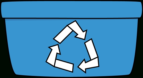 500x272 Blue Recycle Bin Clipart