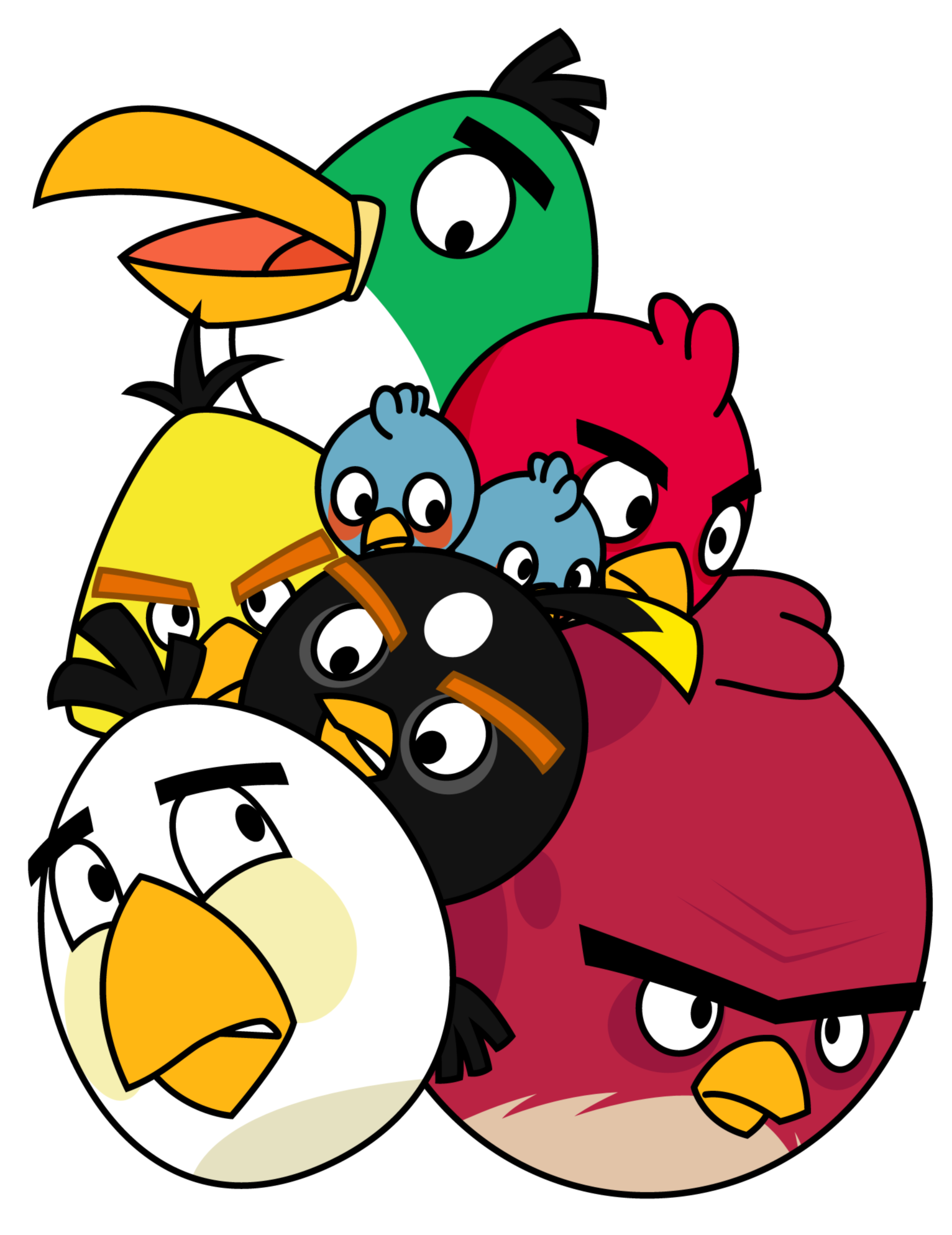 1532x1987 Pile Of Angry Birds By Gav Imp