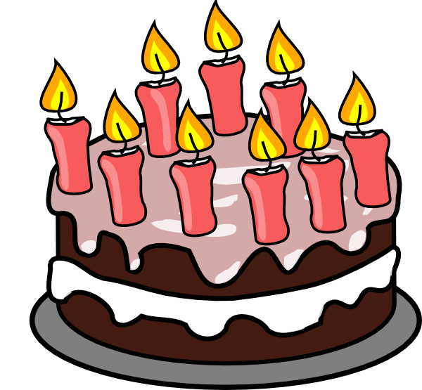 600x555 Birthday Cake With Candle Transparent Clip Art Image Gallery Red