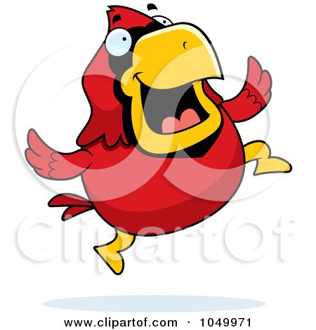 450x470 Clipart Chubby Cardinal Playing Tennis