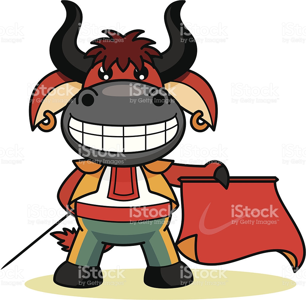 1024x1003 Red Bull Clipart Funny Cartoon