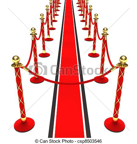 450x470 A Red Carpet And Velvet Rope On A White Background Stock