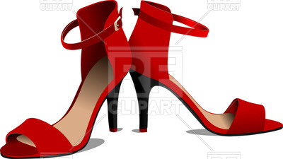 400x225 Red Women Shoes Royalty Free Vector Clip Art Image