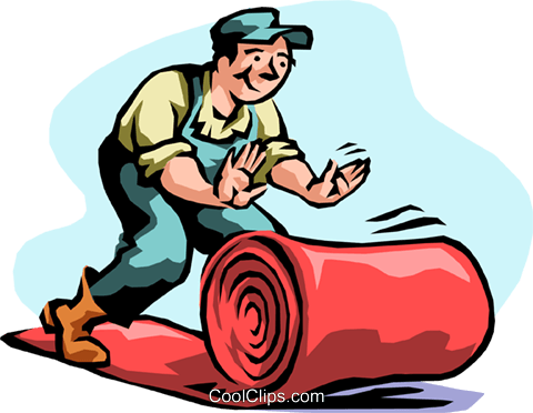 480x372 Laying Out The Red Carpet Royalty Free Vector Clip Art