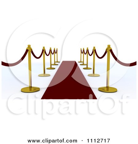 450x470 Clipart 3d Velvet Ropes And Golden Poles Along A Red Carpet