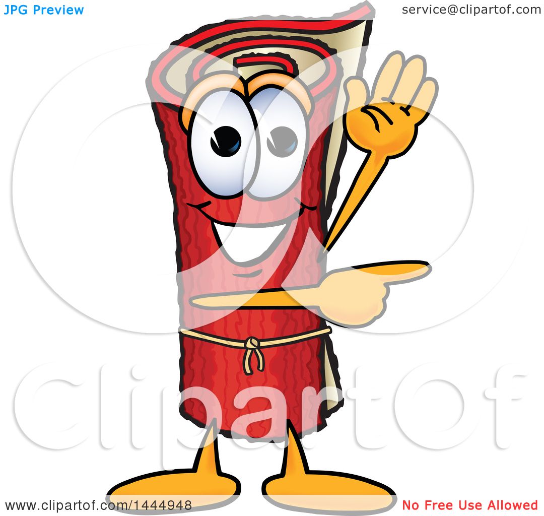 1080x1024 Clipart Of A Red Carpet Mascot Cartoon Character Waving