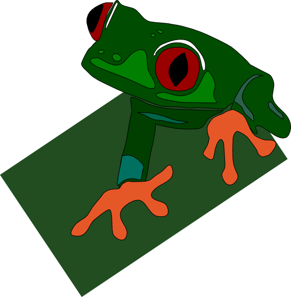 588x600 Red Eyed Frog Clip Art
