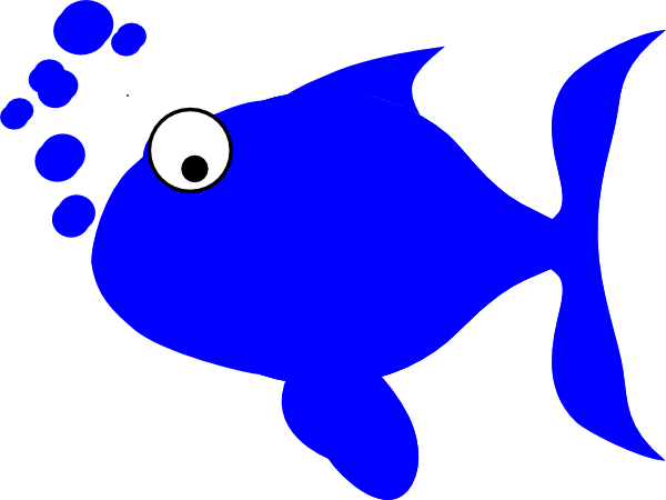 600x450 Blue Fish Clip Art