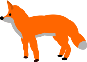 299x213 Orange Fox Clip Art