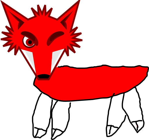 600x564 Red Fox Warrior Clip Art