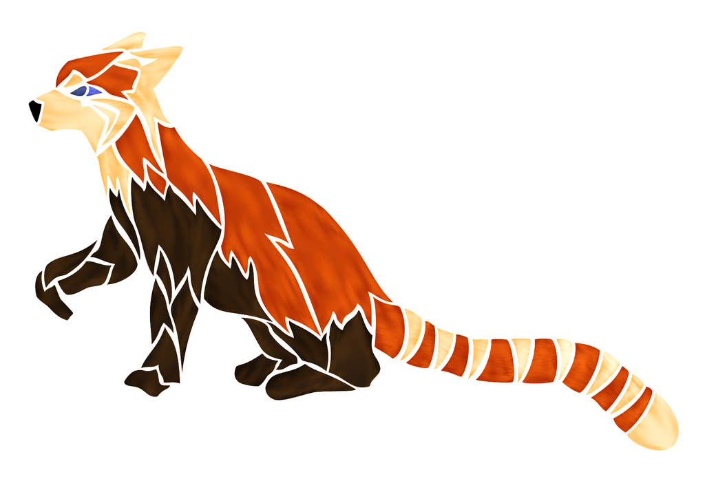 1024x702 Tribal Styled Red Panda By Flamerxmagofire