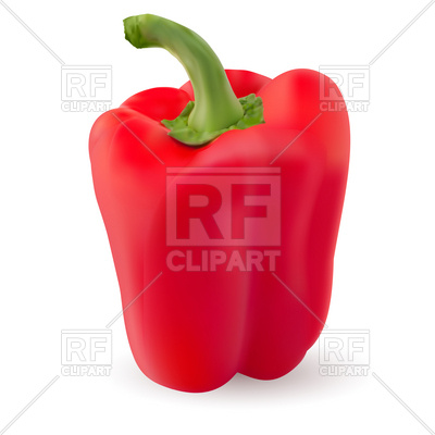 400x400 One Red Bell Pepper Royalty Free Vector Clip Art Image